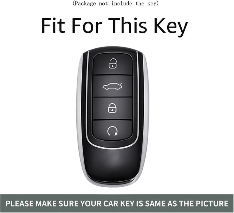 ontto Metal Leather Car Key Fob Cover for Chery Jaecoo J7 J8 Omoda 5 C5 Arrizo 5 6 PRO Plus Tiggo 7 8 - Image 2