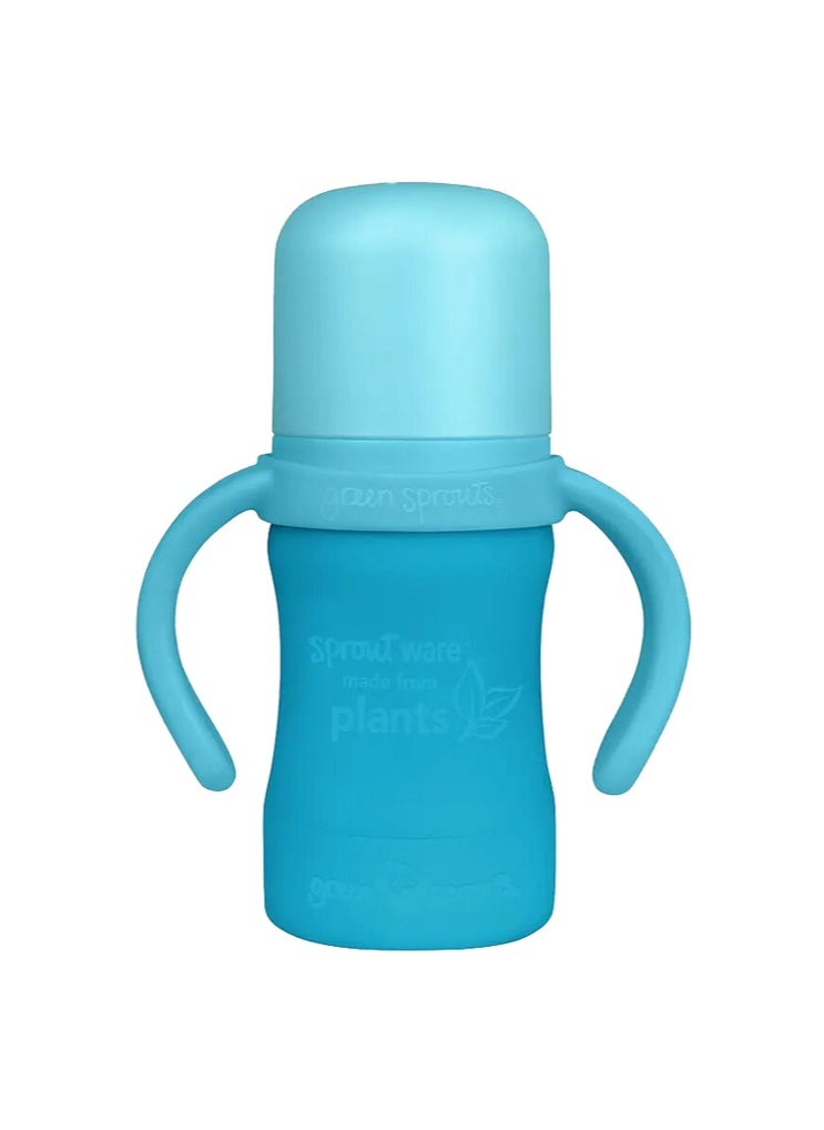 green sprouts Sprout Ware Sip & Straw Cup made from Plants-6oz-Aqua-6mo+  - Image 1