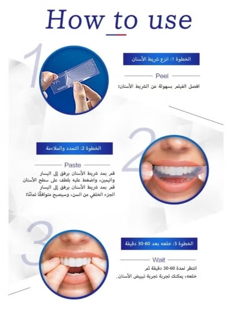 SMILEKIT - 9D White Teeth Whitening Strips Advanced Fast Effective 3 Days (New-9D-7set) - Image 1