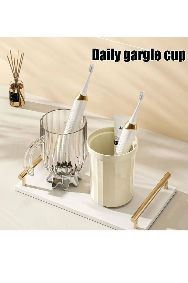 2 in 1 Detachable Brush Holder - Clear Acrylic Material - Image 2