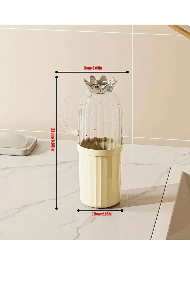 2 in 1 Detachable Brush Holder - Clear Acrylic Material - Image 3