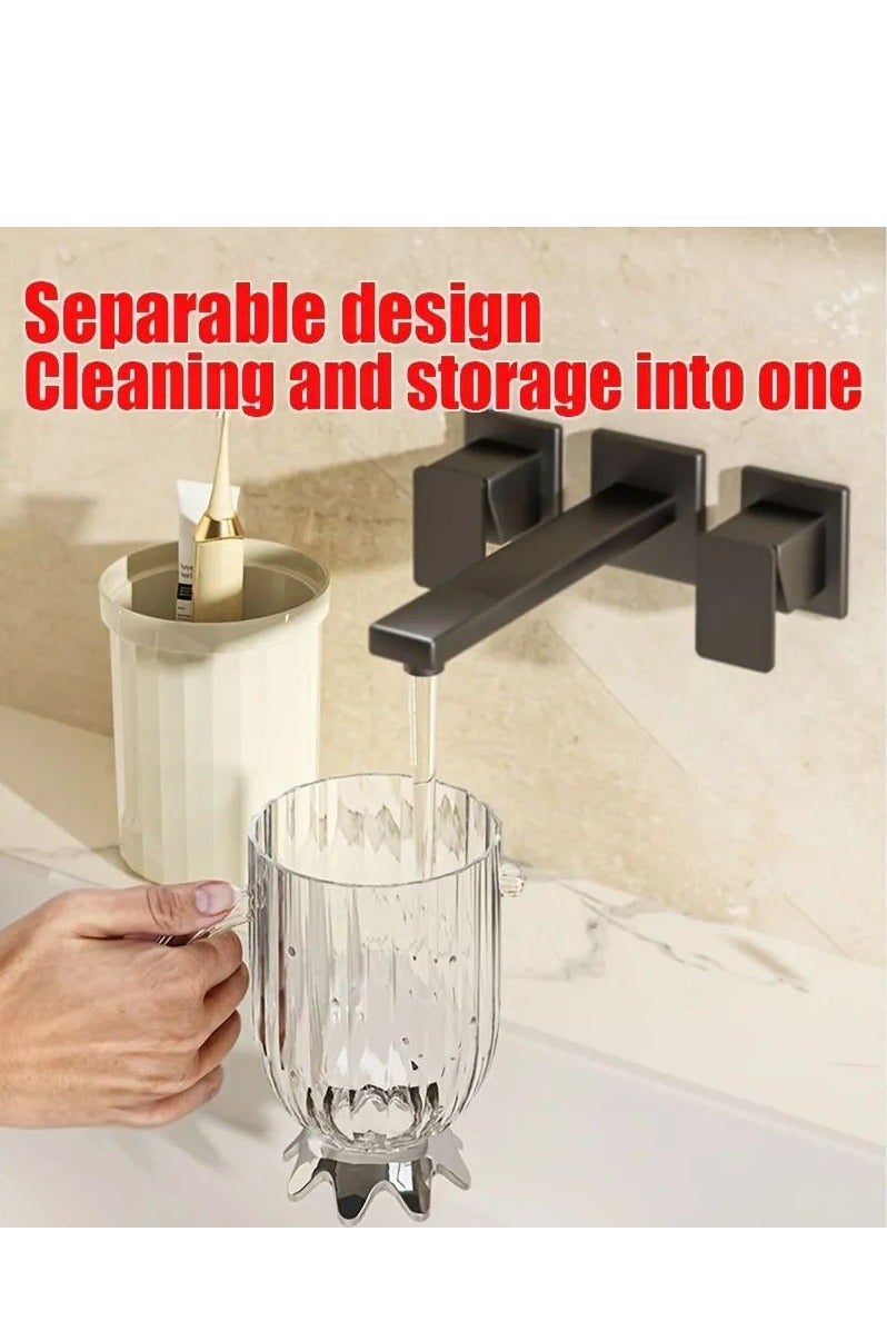 2 in 1 Detachable Brush Holder - Clear Acrylic Material - Image 4