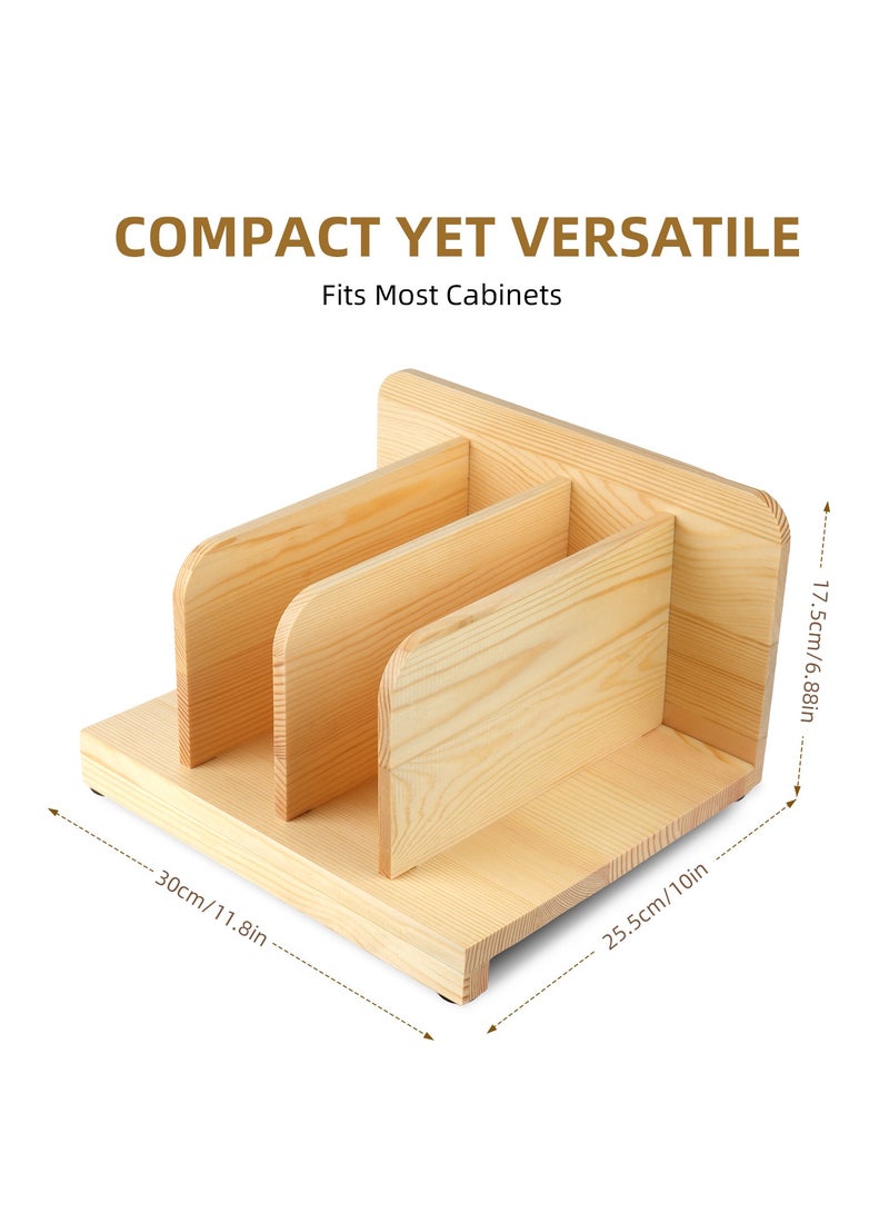 Wooden Cabinet Tray Dividers, Kitchen Vertical Tray Divider Organizer, Storing pans, Baking trays, Cutting Board  - Image 2