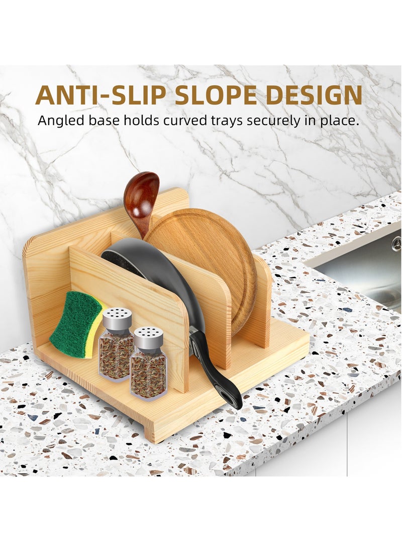 Wooden Cabinet Tray Dividers, Kitchen Vertical Tray Divider Organizer, Storing pans, Baking trays, Cutting Board  - Image 3