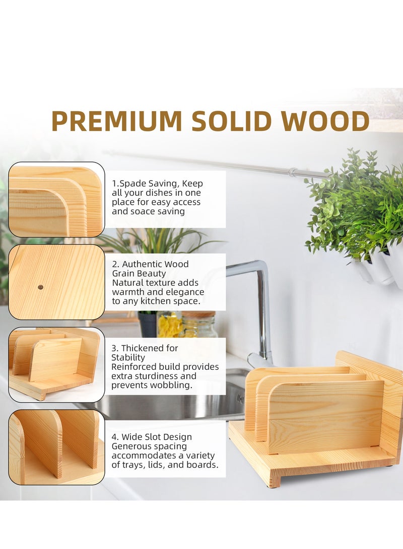 Wooden Cabinet Tray Dividers, Kitchen Vertical Tray Divider Organizer, Storing pans, Baking trays, Cutting Board  - Image 4