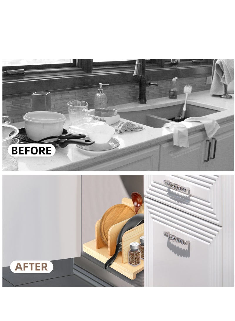 Wooden Cabinet Tray Dividers, Kitchen Vertical Tray Divider Organizer, Storing pans, Baking trays, Cutting Board  - Image 5