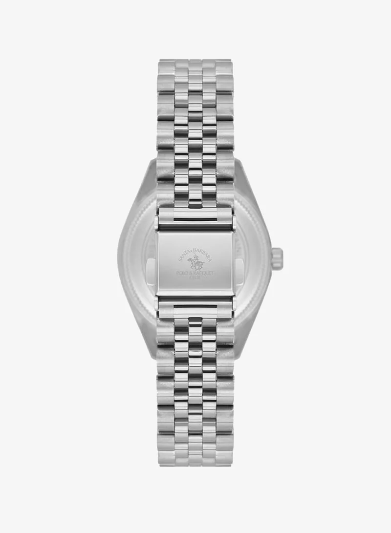 SANTA BARBARA POLO & RACQUET CLUB Santa Barbara Polo & Racquet Club - Women's Watch | Stainless Steel Band with Steel Case | Analog | Round Dial | Mineral Glass | Japanese Quartz | Water Resistance 50 Meters