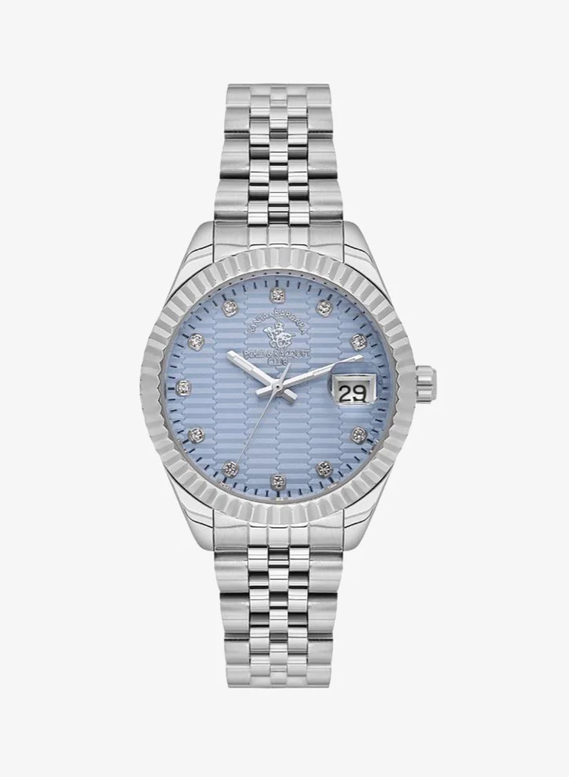 SANTA BARBARA POLO & RACQUET CLUB Santa Barbara Polo & Racquet Club - Women's Watch | Stainless Steel Band with Steel Case | Analog | Round Dial | Mineral Glass | Japanese Quartz | Water Resistance 50 Meters