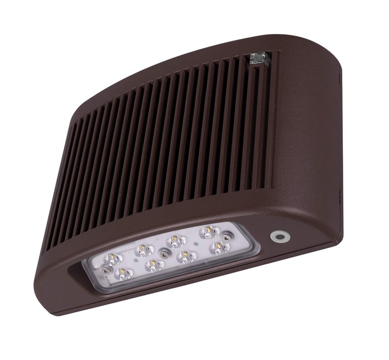 EOF Series Bronze Outdoor LED Full Cutoff Emergency Wall Pack with Photocell 5000K EOF1MV5KBZP