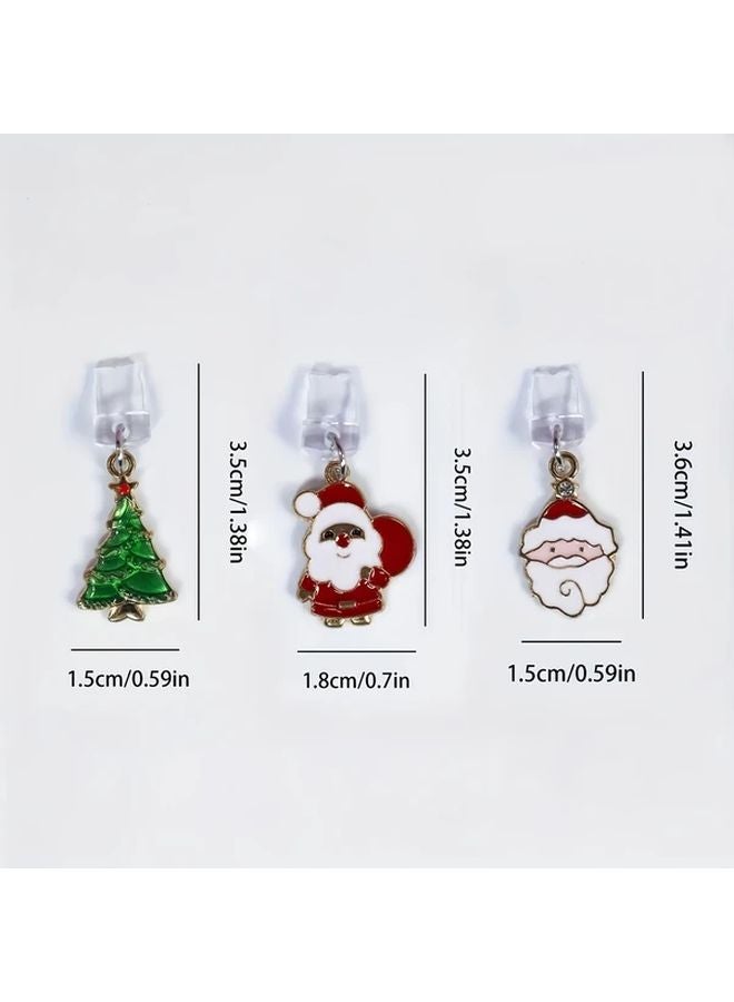 Christmas Santa Claus Phone Pendant Dust Plug For Type C Charging Port Clean - Image 3
