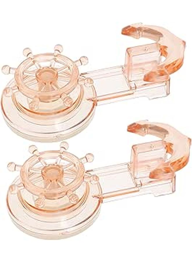 Heavy Duty Suction Cup Hooks 2 Pack Amber Rotary Anchor For Towels Robes Bathroom - Image 1