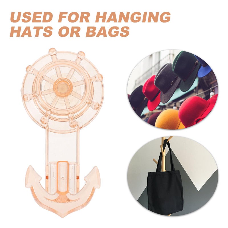Heavy Duty Suction Cup Hooks 2 Pack Amber Rotary Anchor For Towels Robes Bathroom - Image 4