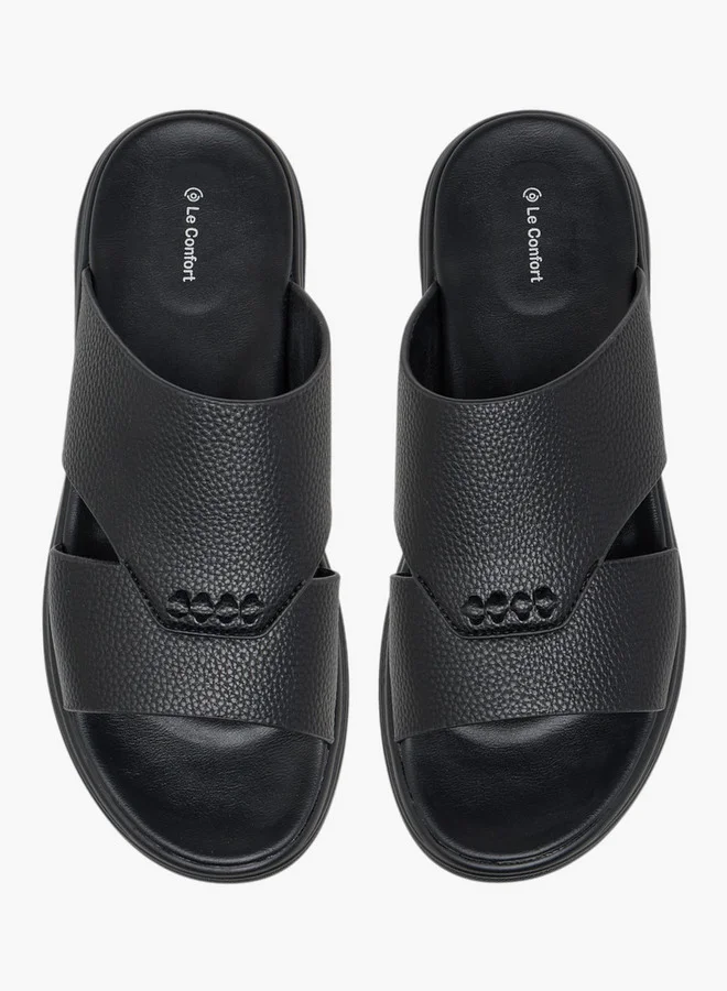 لو كونفورت Men Textured Slip-On Comfort Sandals