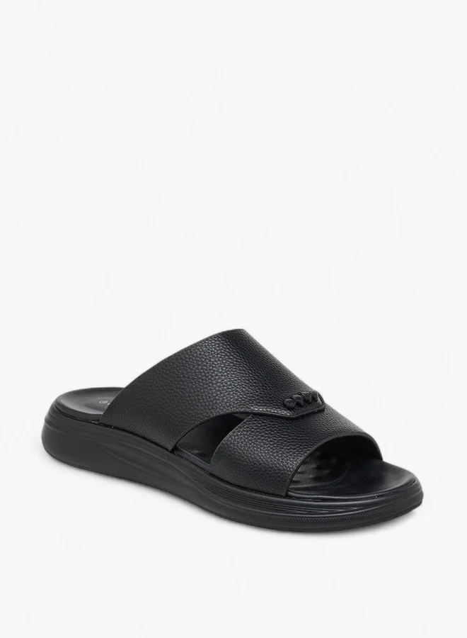 لو كونفورت Men Textured Slip-On Comfort Sandals