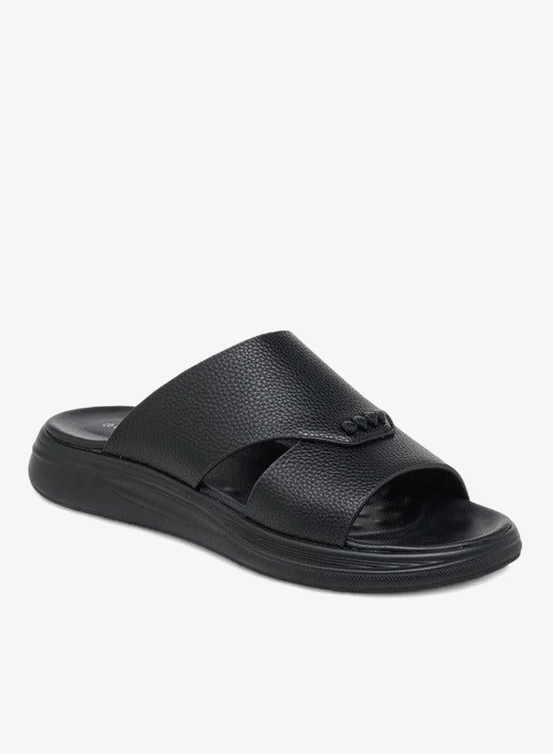 Men Textured Slip-On Comfort Sandals