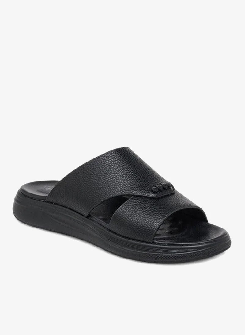 Le Confort BLACK Men Textured Slip-On Comfort Sandals for Men | Best Price UAE