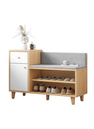 Shoe Bench & Left Cabinet
