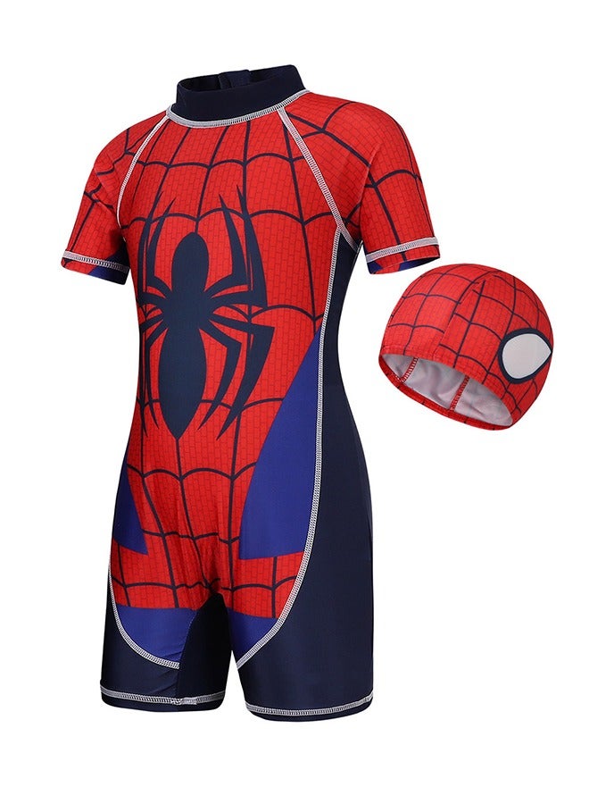 Generic Boys One-Piece Swimsuit, Warm, Quick-Drying, Sun-Proof, Little Boy, Infant, Child Swimming Suit, Sun-Proof Swimsuit, Summer Vacation Essential, Children'S Swimsuit, Full-Body Beachwear - Size L (5-6 Years Old) - Image 2