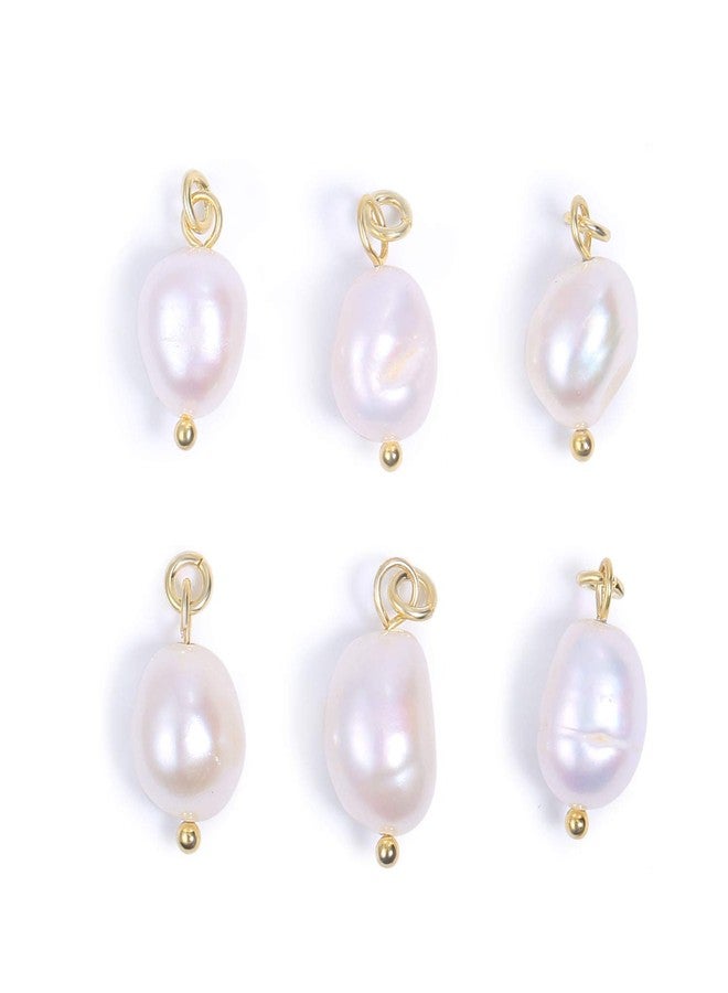 ALEXCRAFT Wholesale 6 PCS Freshwater Pearls for Jewelry Making Baroque Charms Small Freshwater Pearls Bulk - Image 1
