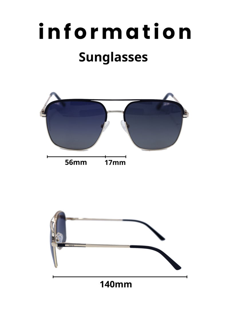 Baleno "Aviator Sunglasses with Polarized UV Protection Lenses – Lightweight, Durable Metal Frame for Men & Women, Perfect for Driving, Travel, and Outdoor Activities"  - Image 5