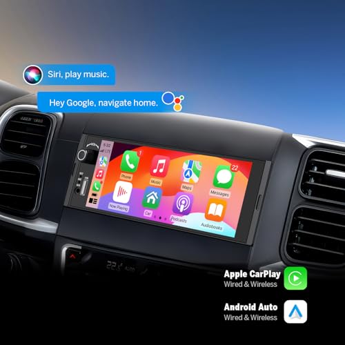 Eonon 6.36" Single DIN Car Stereo – Wireless CarPlay & Android Auto, IPS Touchscreen (1280x480), ST TDA7851 Amp, Backup Camera, Steering Control,Bluetooth 5.3-X3U - Image 3