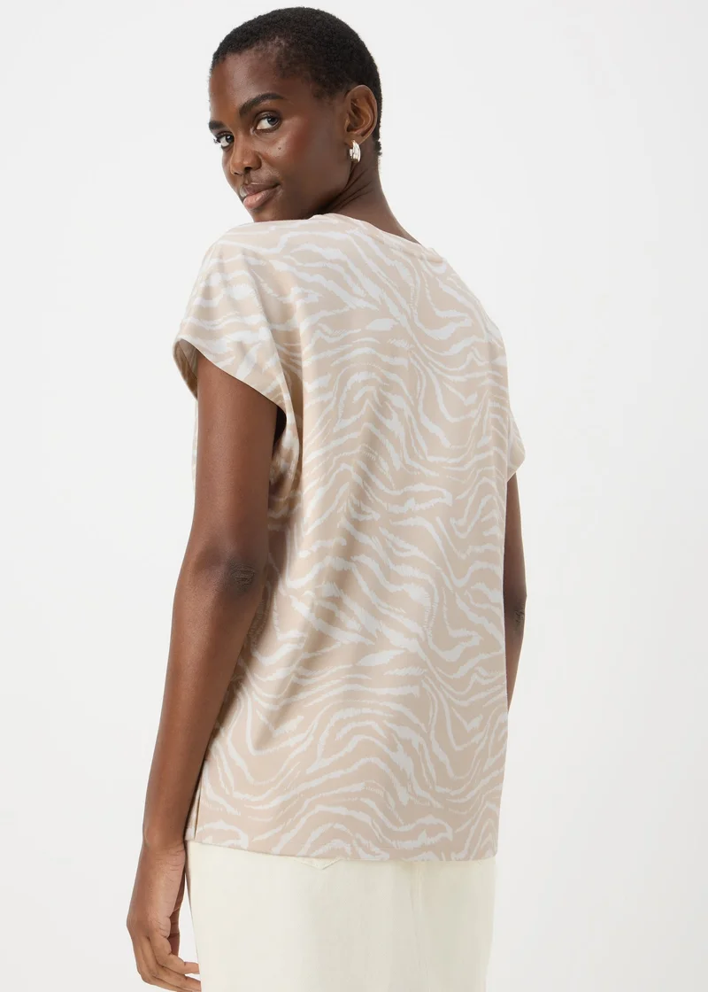 Matalan Beige Animal Print Ponte T-Shirt