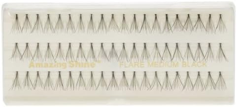 Amazing Shine Individual False Eyelashes Flare Medium Black