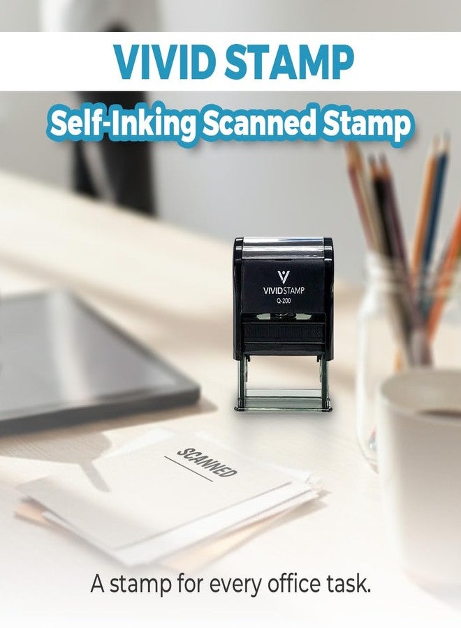 فيفيد ستامب ختم مكتبي ذاتي التحبير من Simple Scanned Office (أزرق) - متوسط - Image 3