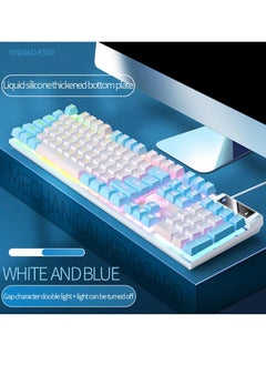Excefore Mechanical Gaming Keyboard DIY RGB 104 Keys Ultra Slim LED Backlit USB Wired Keyboard Durable Abs Keycaps Responsive Keystrokes Spill Resistant Computer Keyboard for PC Mac Xbox Gamer  - Image 3