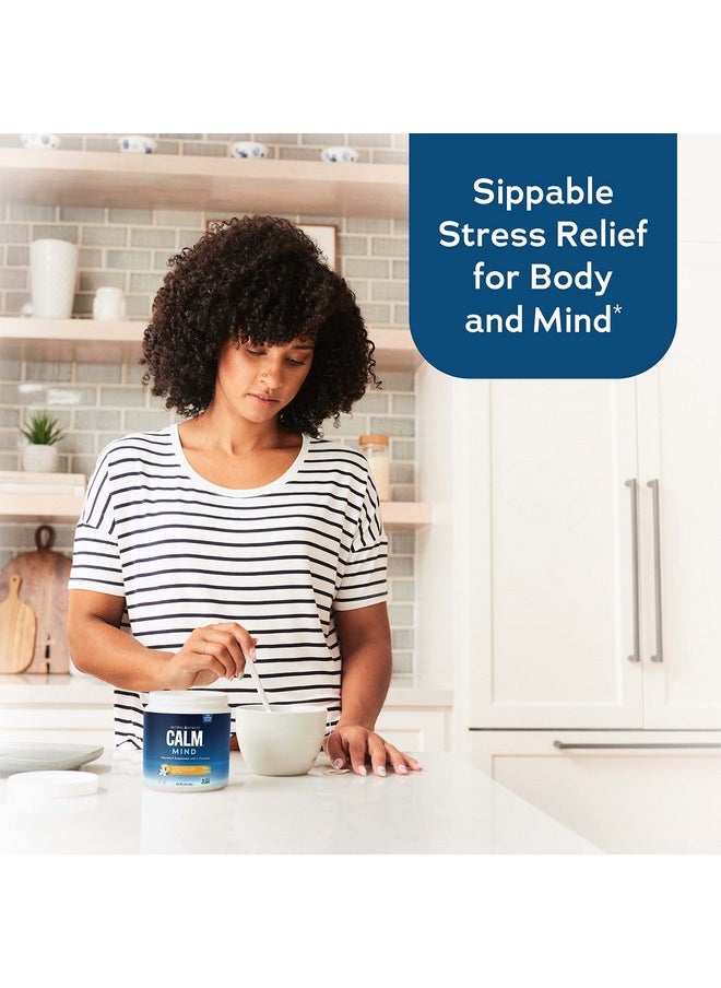 Natural Vitality - Calm Mind Magnesium Citrate + Ltheanine Powder Supplement For Stress Relief Gluten Free & Vegetarian Unflavored 12 Oz - Image 1