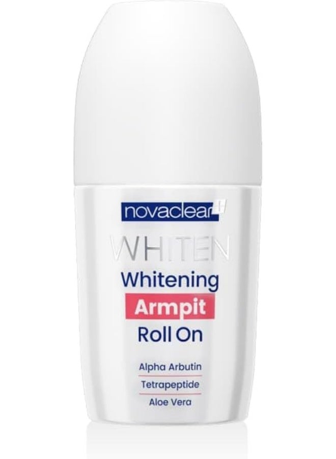 Novaclear Whitening Armpit Roll-On 50Ml - with Alpha Arbutin, Tetrapeptide & Aloe Vera – Underarm Brightening Deodorant for Dark Spots & Discoloration - Image 1