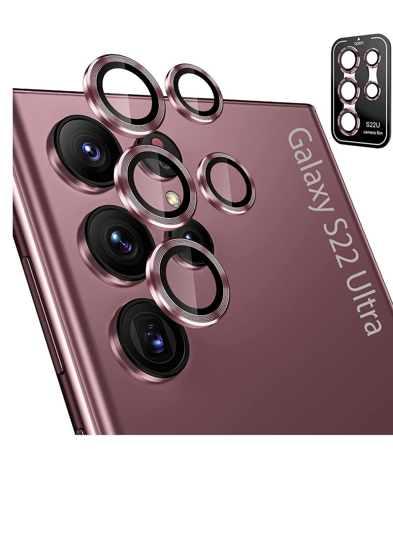 Phone Planet Camera Lens Tempered Glass Protector for Galaxy S22 Ultra, Aviation Aluminum Alloys Protection Cap Scratch Resistant Protector, Compatible with Galaxy S22 Ultra - Image 1
