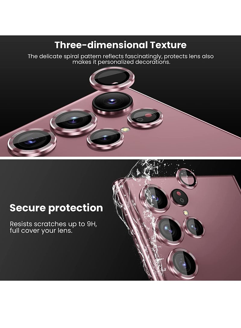 Phone Planet Camera Lens Tempered Glass Protector for Galaxy S22 Ultra, Aviation Aluminum Alloys Protection Cap Scratch Resistant Protector, Compatible with Galaxy S22 Ultra - Image 4