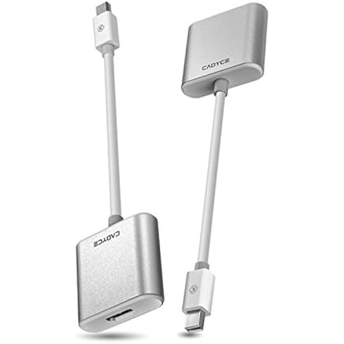 Cadyce MINI DISPLAY PORT TO HDMI ADAPTER WITH AUDIO SUPPORT, SILVER - CA-MDHDMI - Image 1