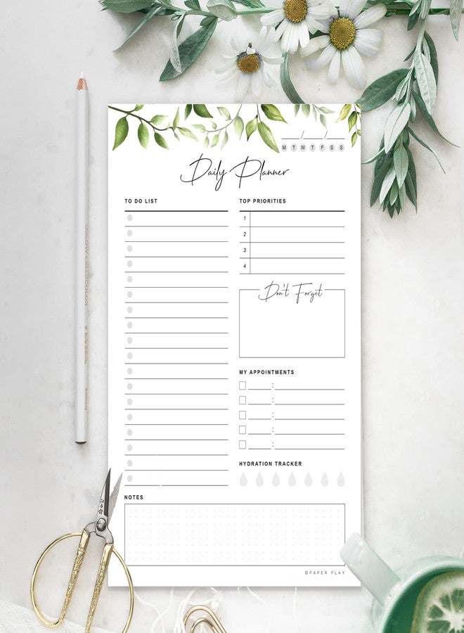 Paper Play Daily Planner To Do List Notepad 52 Undated Tear-off Sheets | 6x9 Inch Desktop Daily Planning Notepad | Notebook for Daily Tasks, Checklist, Calendar, Schedule, To Do List, Appointments, Notes, Meals, - Image 4