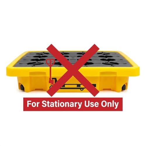 QWORK Single Drum Spill Containment Pallet – 26x26in Static Spill Platform for Workshop, Lab & Storage - Image 5