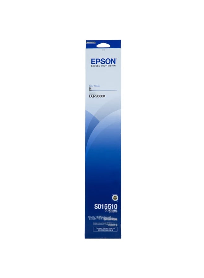 إبسون Epson C13s015510 خرطوشة شريط أصلية (مع النواة) أسود عبوة فردية (متوافق مع Lq-2680k) - Image 1