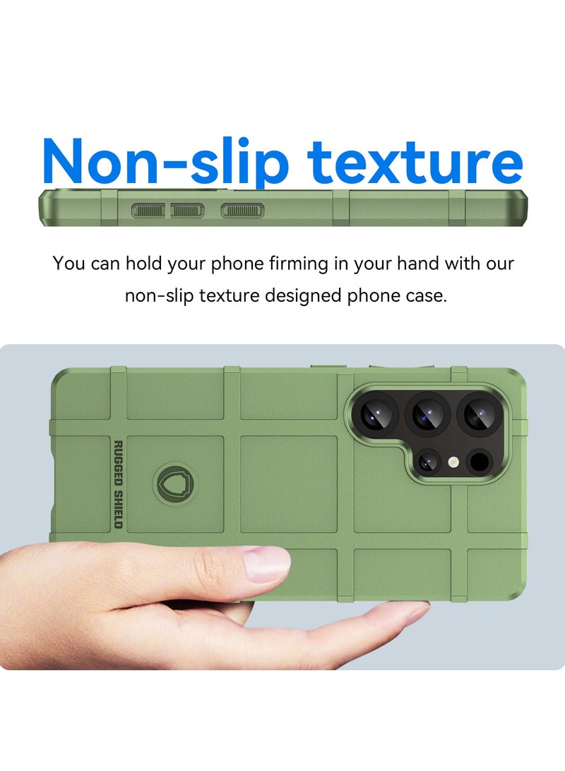 URBBKING Slim Fit Phone Case Cover, Rugged Shield Shockproof Case, Drop-Tested and Camera Lens Protection Cover For Samsung Galaxy S25 Ultra 5G Green - Image 4