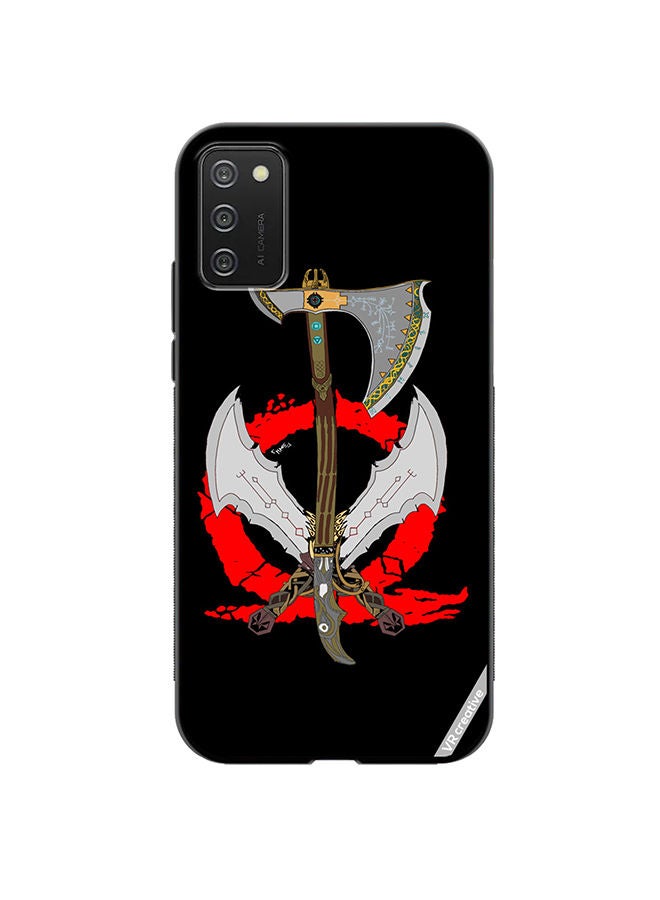 VR CREATIVE Protective Case Cover For Samsung Galaxy A02s God Of War Weapons Design Multicolour - Image 1