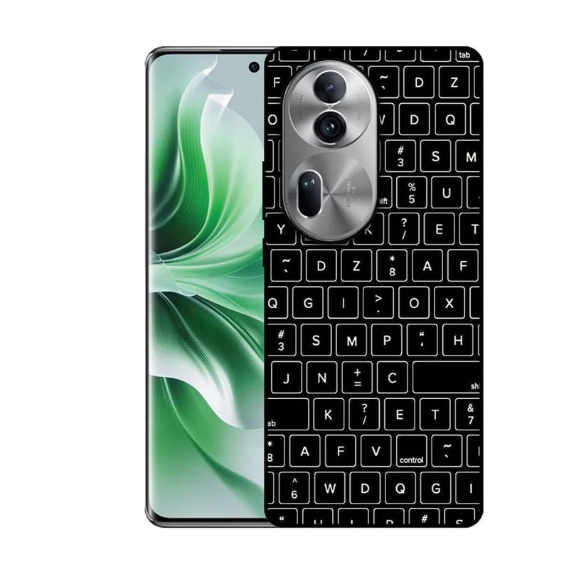 EYE CATCH Printed Protective Case Cover For Oppo Reno 11-  Keyboard - Image 1