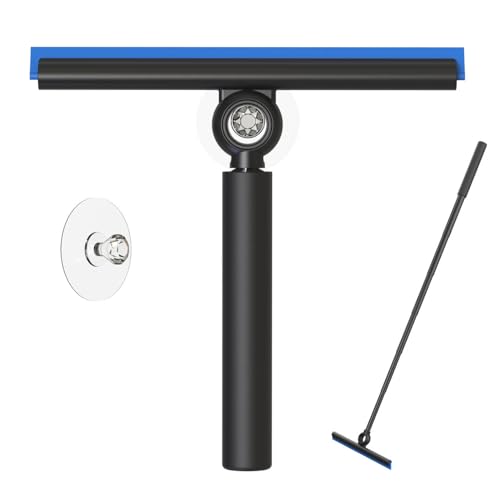 EHOMGUI Squeegee for Window Cleaning, Shower Squeegee with Extension Pole, Telescopic Squeegee, Extendable Window Cleaner Tool for Car Windows, Tile Walls, Sliding Door, Shower Glass Door - Image 1