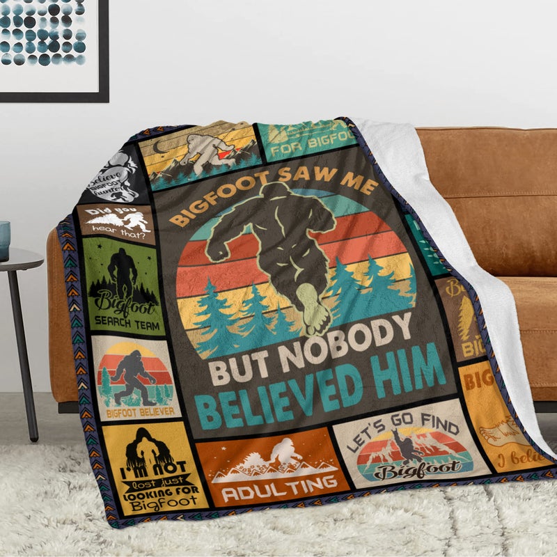 Hocgiwd Bigfoot Gifts Sasquatch Gifts Big Foot Sasquatch Gifts Bigfoot Gifts for Men Women Hilming Higds لعشاق Sasquatch فكرة مضحكة لمحبي Bigfoot Big Foot Higet 80 "x 60" "" - Image 4