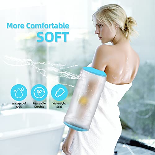 Divvsck PICC Line Shower Cover, PICC Line Covers for Upper Arm, Reusable Waterproof IV & PICC Line Sleeve Protector for Chemotherapy Treatment, Broken Wound Elbow for bath Shower - Image 3