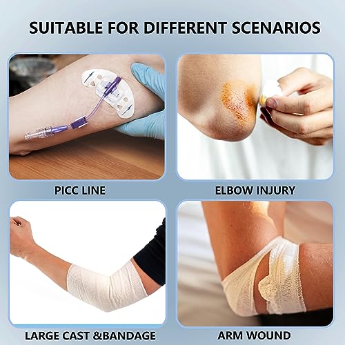 Divvsck PICC Line Shower Cover, PICC Line Covers for Upper Arm, Reusable Waterproof IV & PICC Line Sleeve Protector for Chemotherapy Treatment, Broken Wound Elbow for bath Shower - Image 4