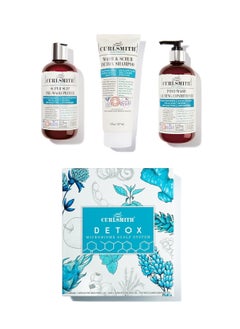 CURLSMITH Curlsmith - Detox Kit - Vegan Microbiome Scalp System for Any Hair Type (2 x 12 fl oz, 1 x 8 fl oz)  - Image 1