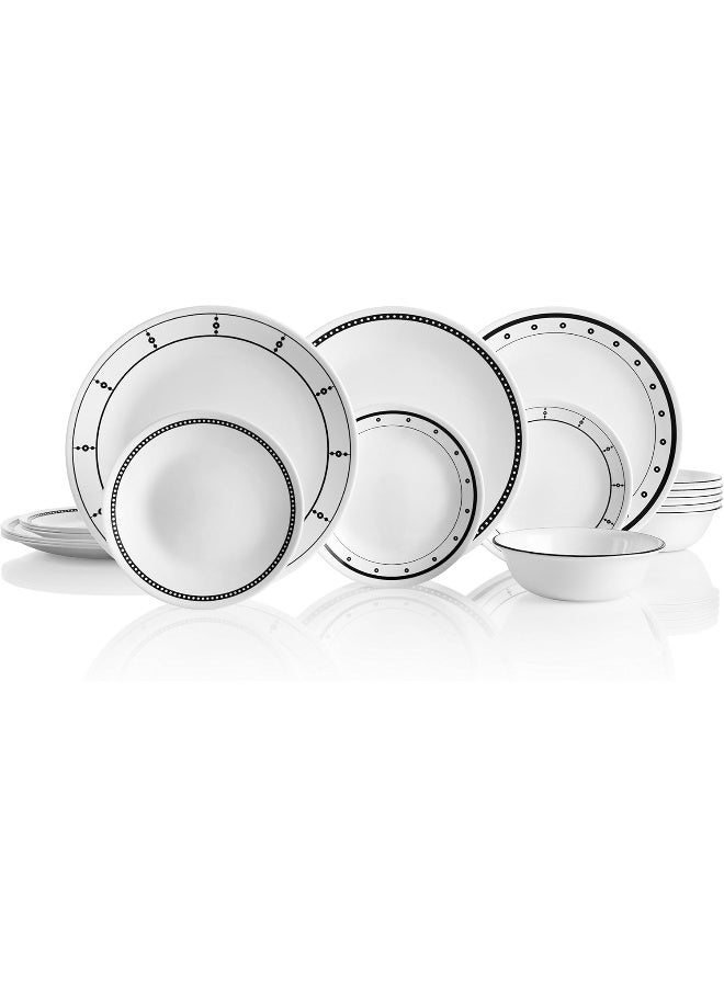 Corelle طقم أدوات المائدة الكلاسيكية المقاوم للتشقق من كوريل 18 قطعة - Image 1