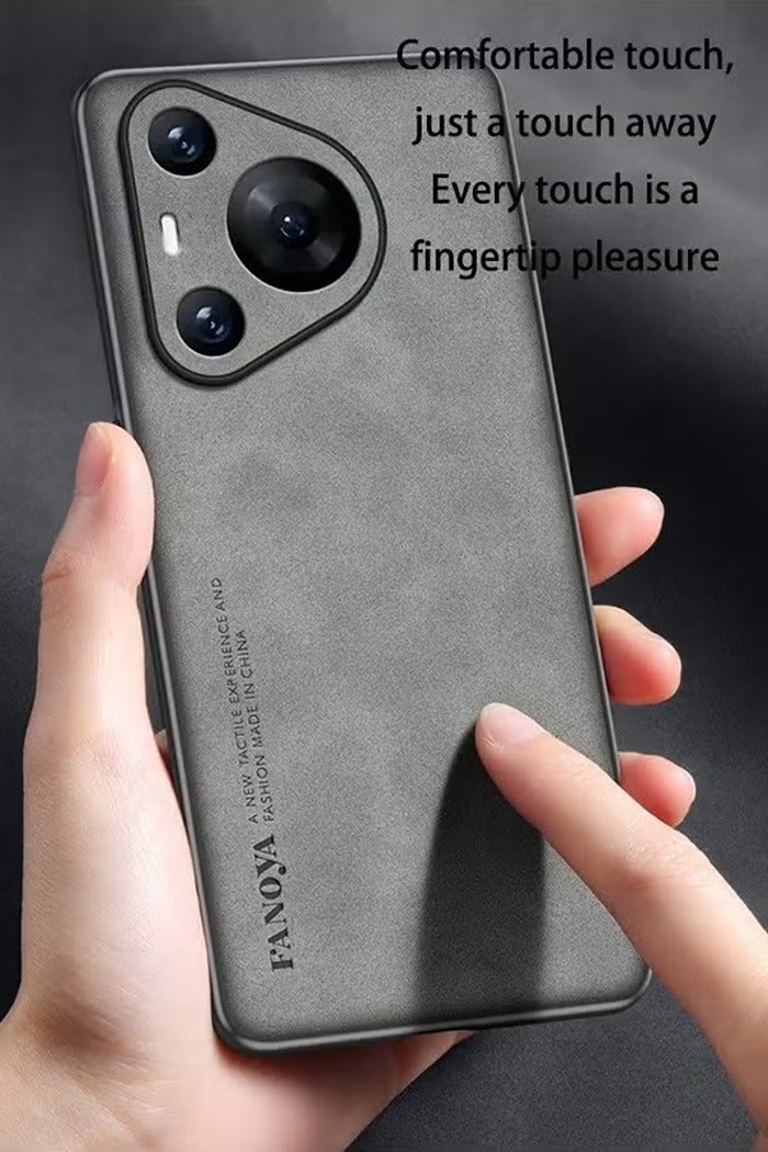Case for Huawei Pura 70 Pro 5G, Shockproof Cases, Anti-Fall Drop Protection, PU+TPU+PC High Quality Materials, Cover Bumper Built-in Metal Plate for Huawei Pura 70 Pro 5G (Grey) - Image 2