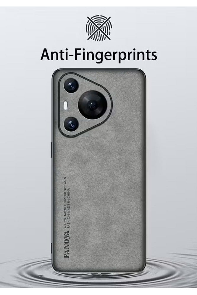 Case for Huawei Pura 70 Pro 5G, Shockproof Cases, Anti-Fall Drop Protection, PU+TPU+PC High Quality Materials, Cover Bumper Built-in Metal Plate for Huawei Pura 70 Pro 5G (Grey) - Image 3