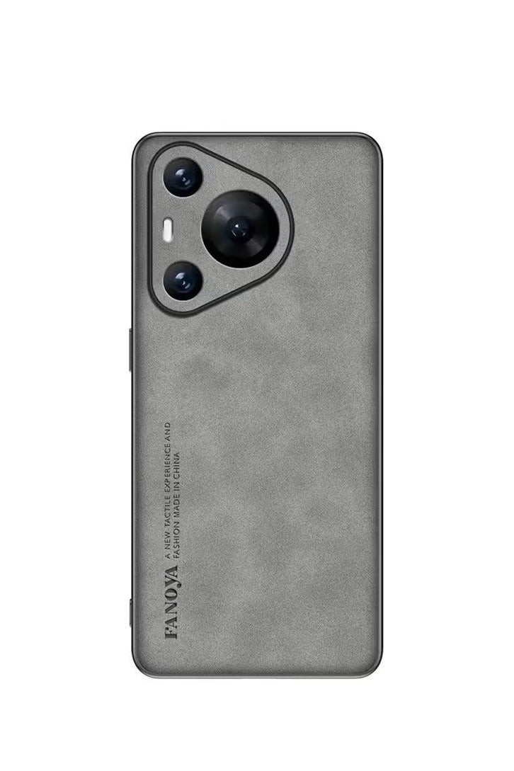 Case for Huawei Pura 70 Pro 5G, Shockproof Cases, Anti-Fall Drop Protection, PU+TPU+PC High Quality Materials, Cover Bumper Built-in Metal Plate for Huawei Pura 70 Pro 5G (Grey) - Image 1