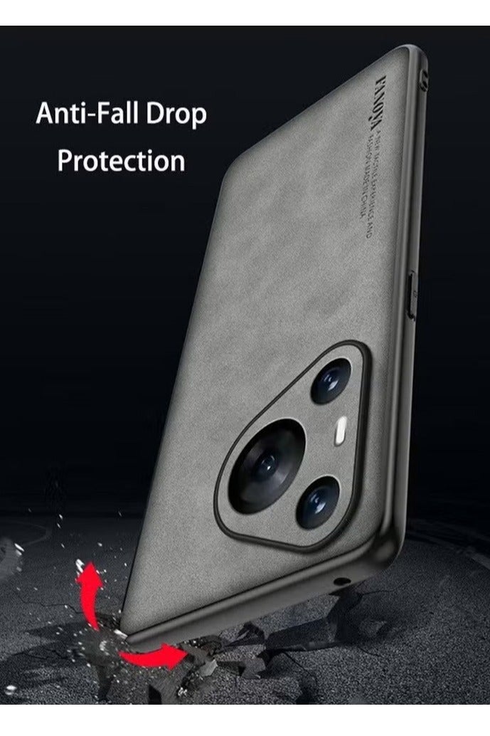 Case for Huawei Pura 70 Pro 5G, Shockproof Cases, Anti-Fall Drop Protection, PU+TPU+PC High Quality Materials, Cover Bumper Built-in Metal Plate for Huawei Pura 70 Pro 5G (Grey) - Image 5